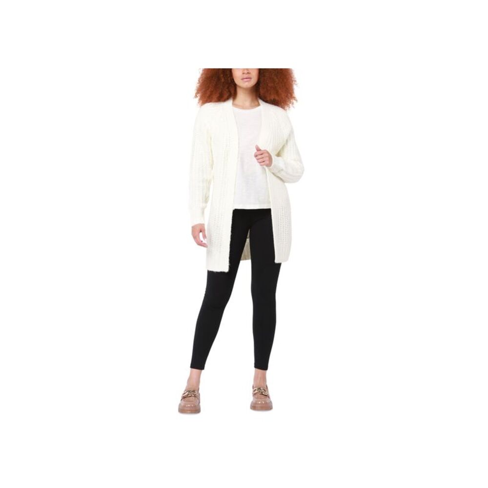 Black Tape Womens Long Sleeve Chunky Melange Knit Sweater Cardigan